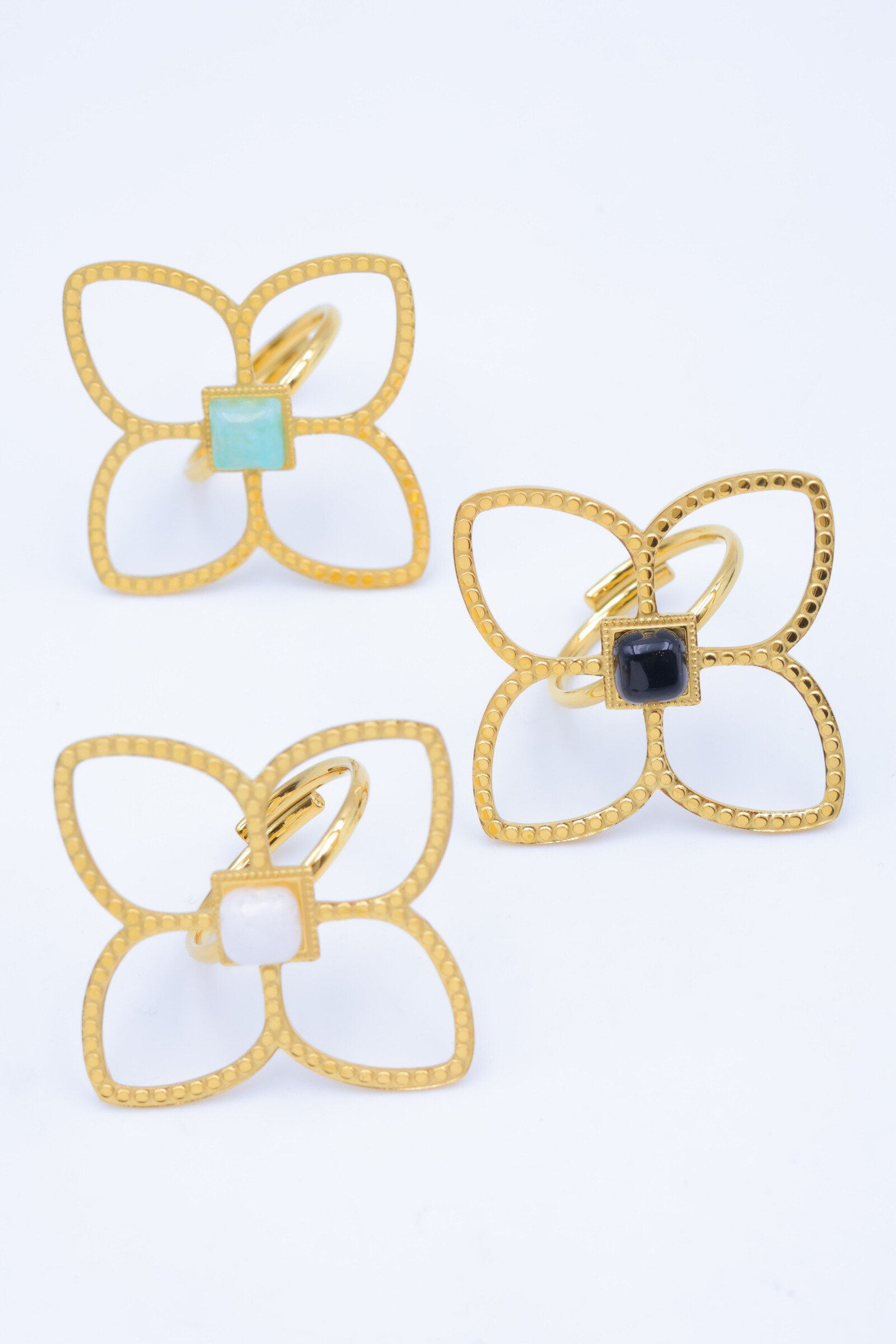 Mayorista Beli & Jolie - Anillo de acero inoxidable ajustable