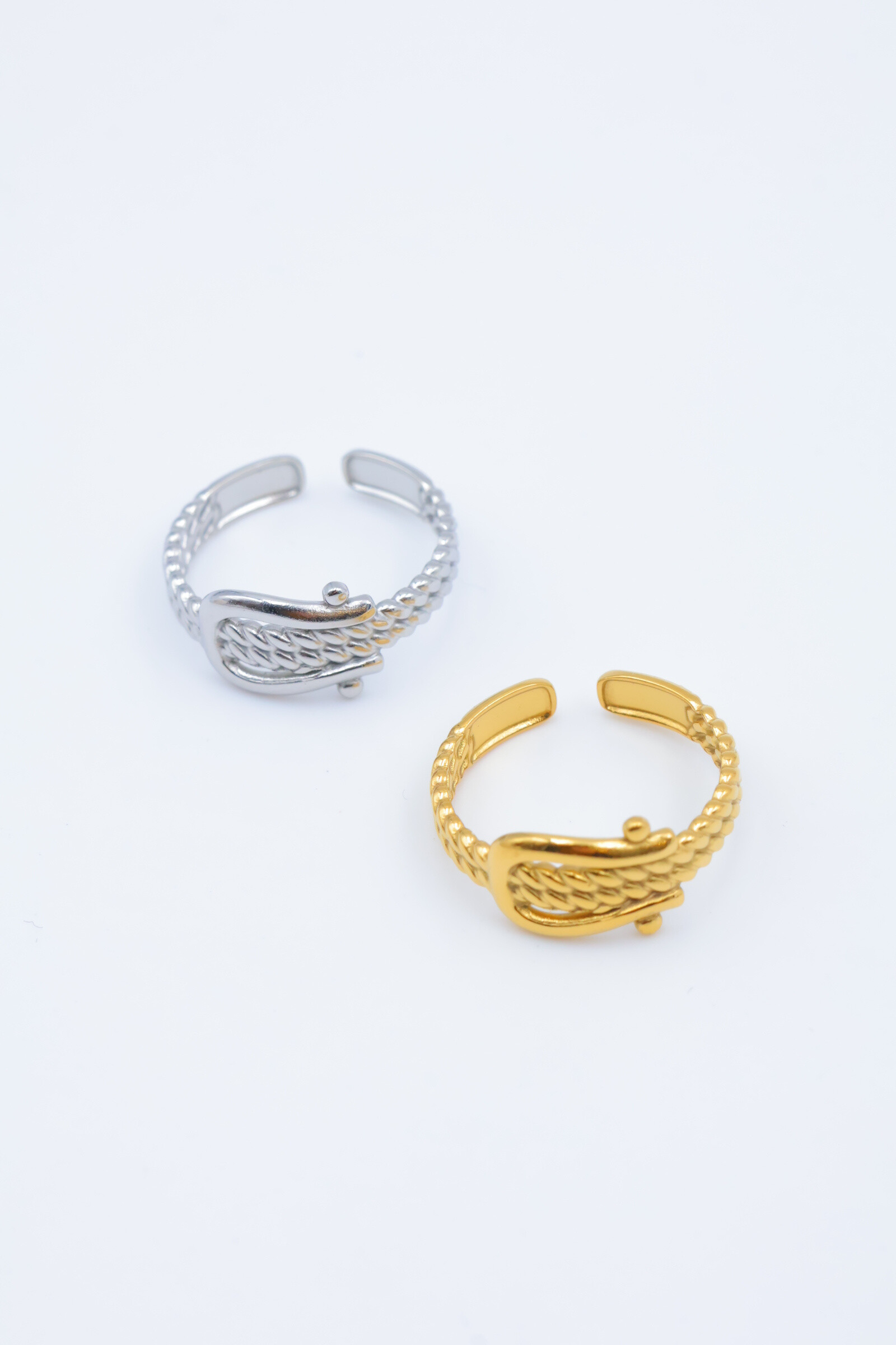 Mayorista Beli & Jolie - Anillo de acero inoxidable ajustable