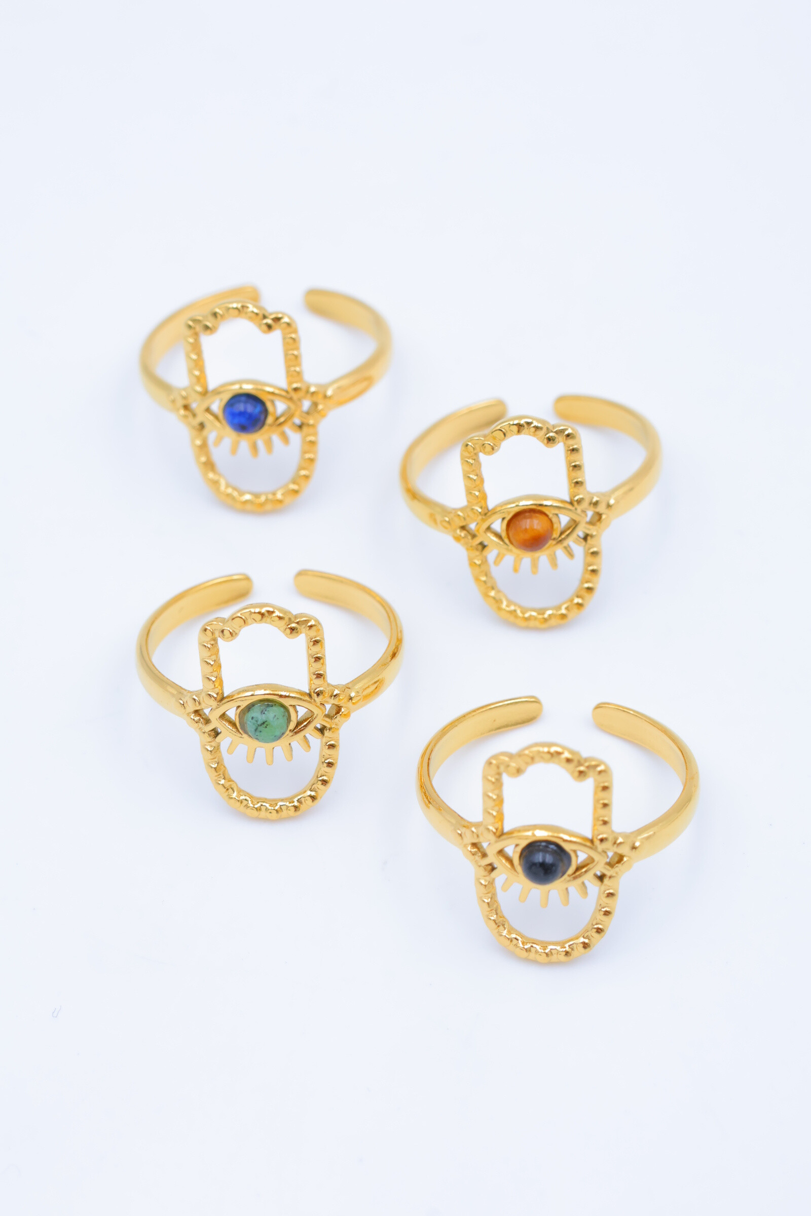 Mayorista Beli & Jolie - Anillo de acero inoxidable ajustable