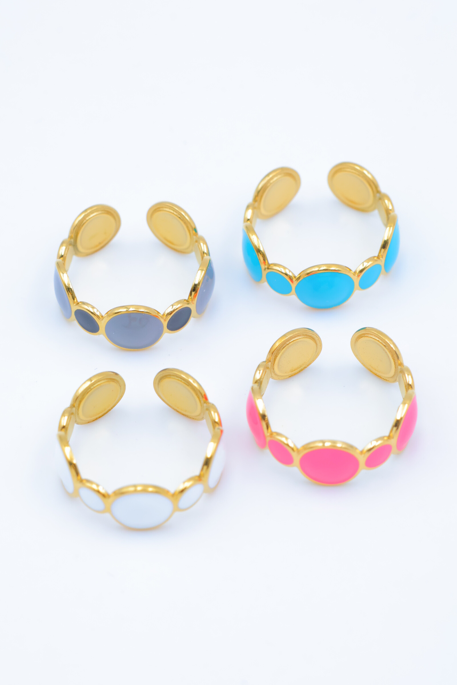 Mayorista Beli & Jolie - Anillo de acero inoxidable ajustable