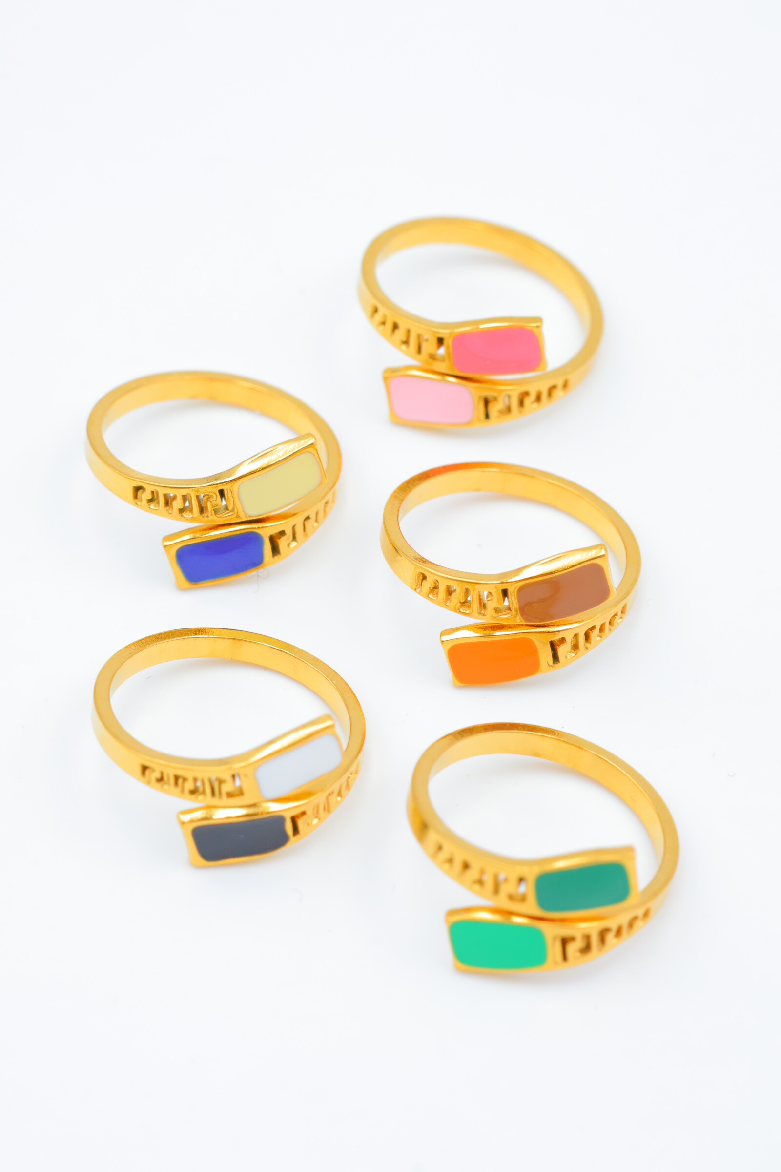 Mayorista Beli & Jolie - Anillo de acero inoxidable ajustable