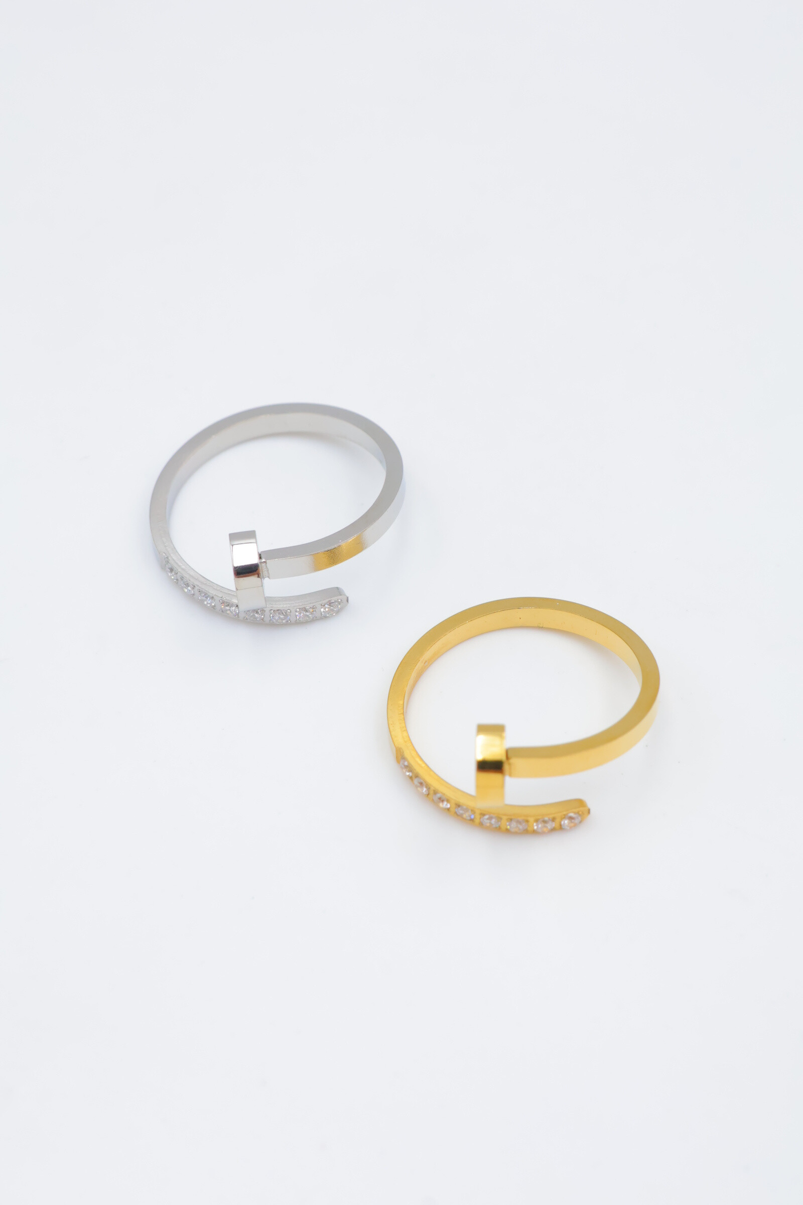 Mayorista Beli & Jolie - Anillo de acero inoxidable ajustable