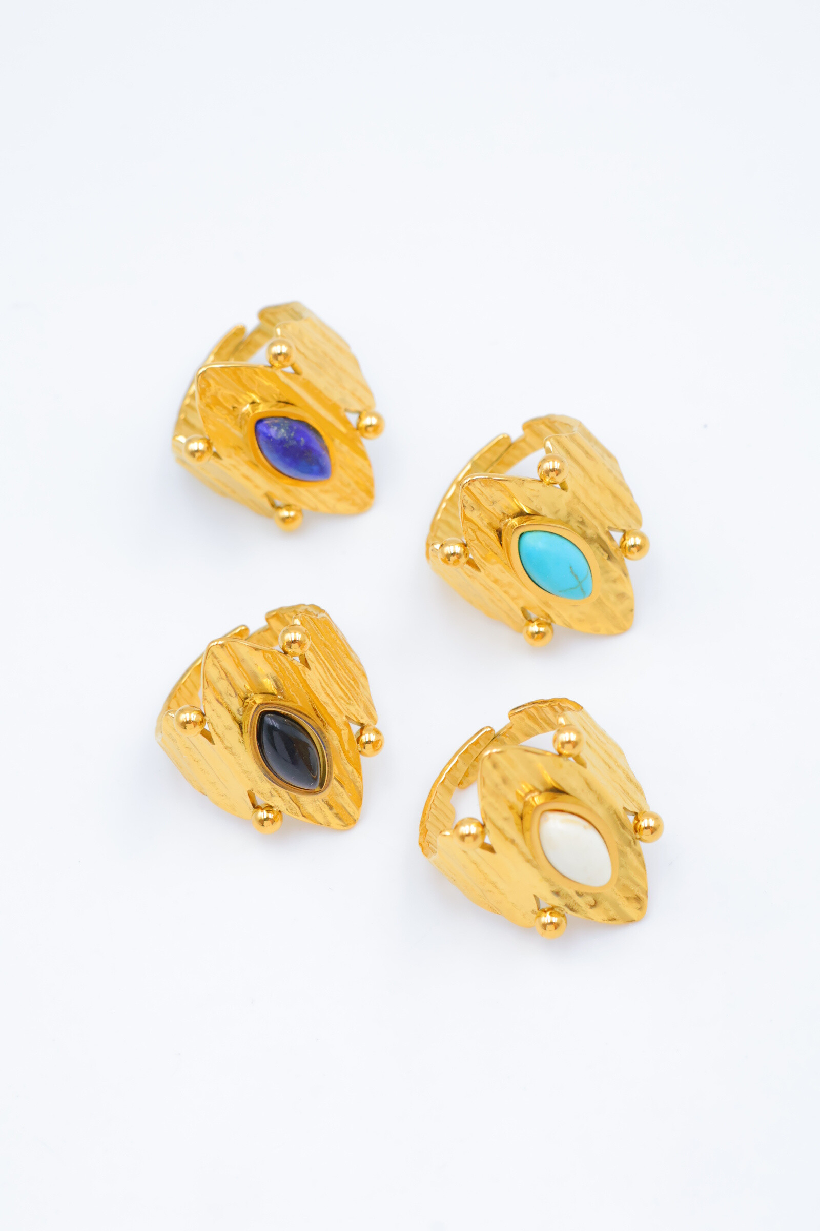 Mayorista Beli & Jolie - Anillo de acero inoxidable ajustable