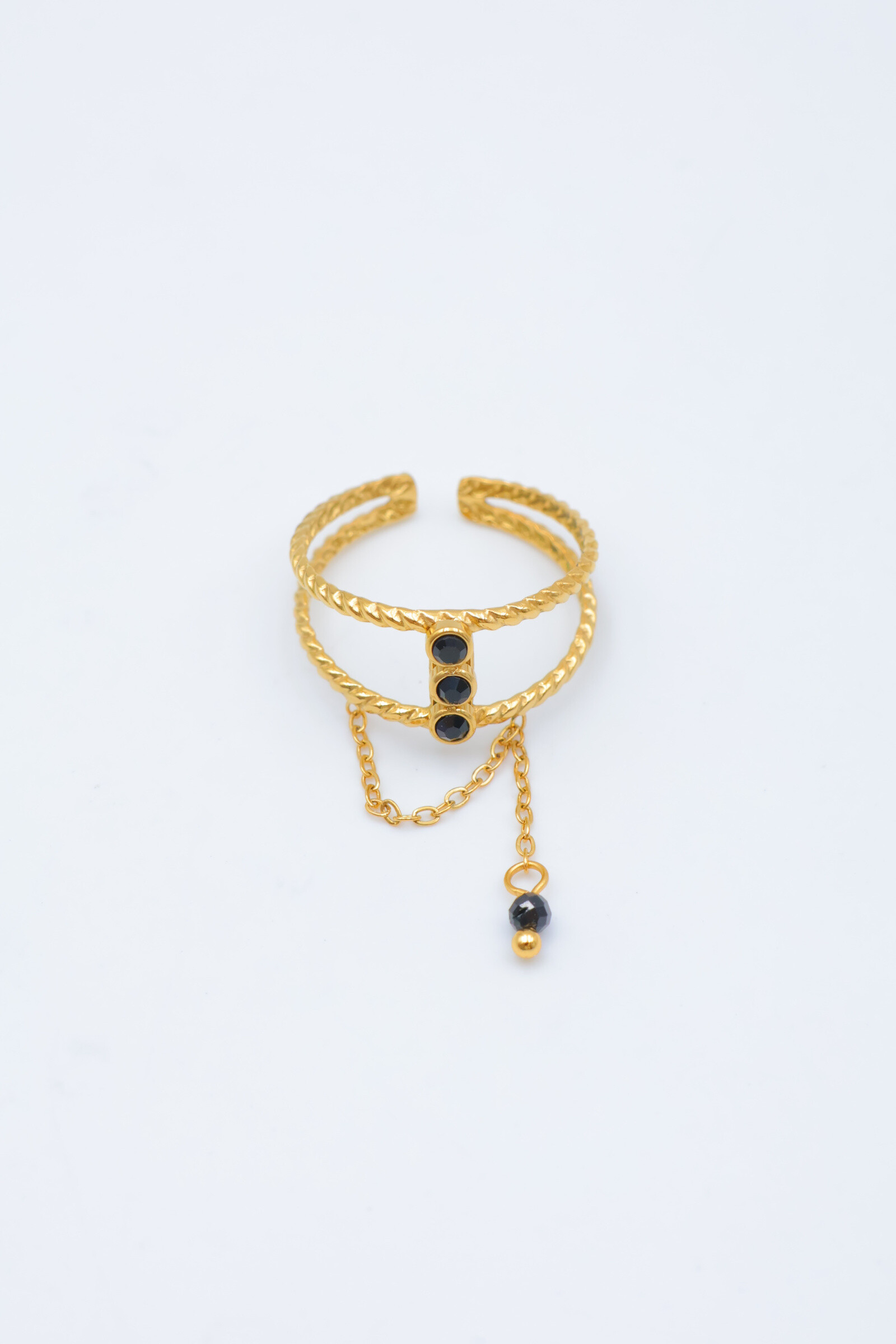 Mayorista Beli & Jolie - Anillo de acero inoxidable ajustable