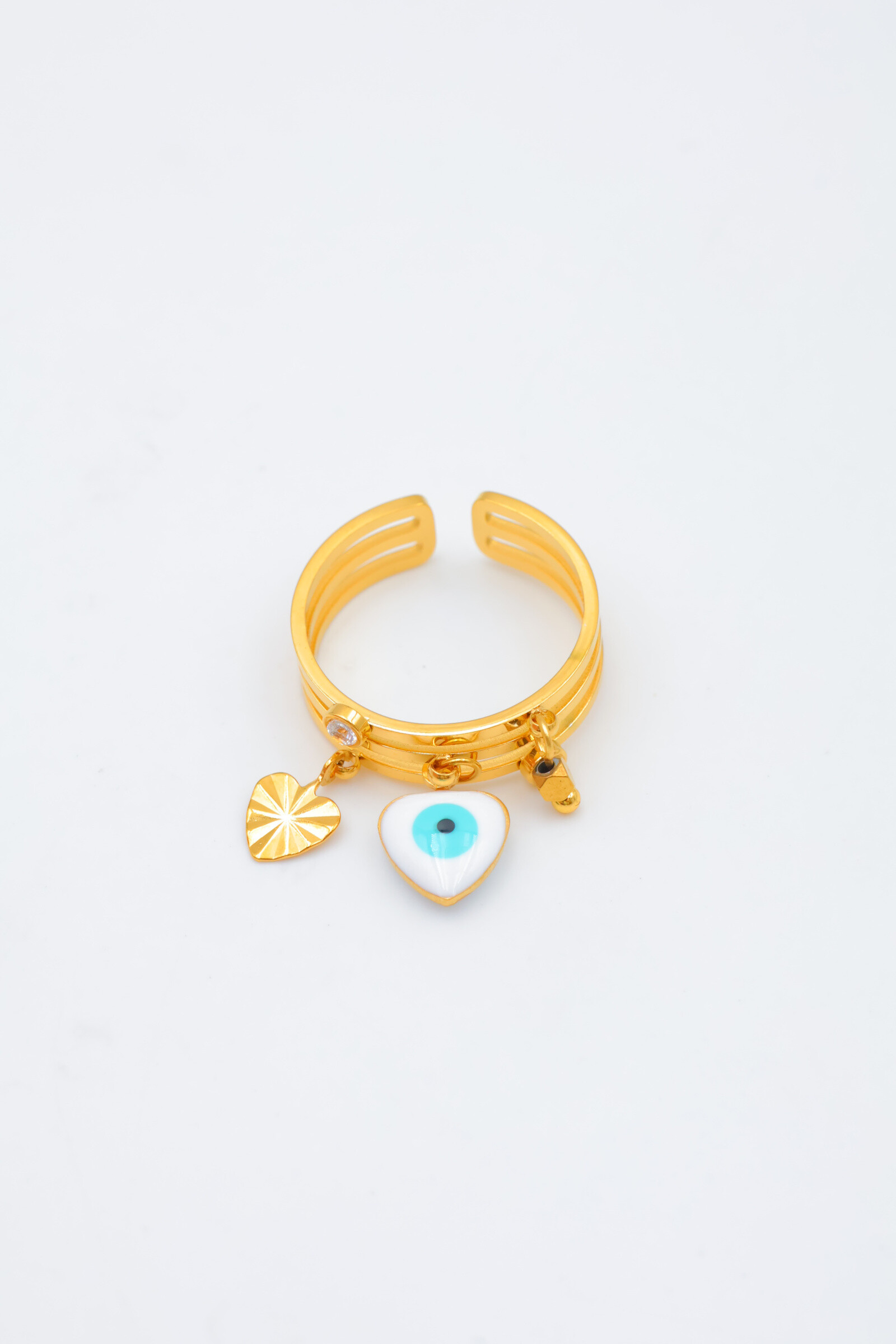 Mayorista Beli & Jolie - Anillo de acero inoxidable ajustable
