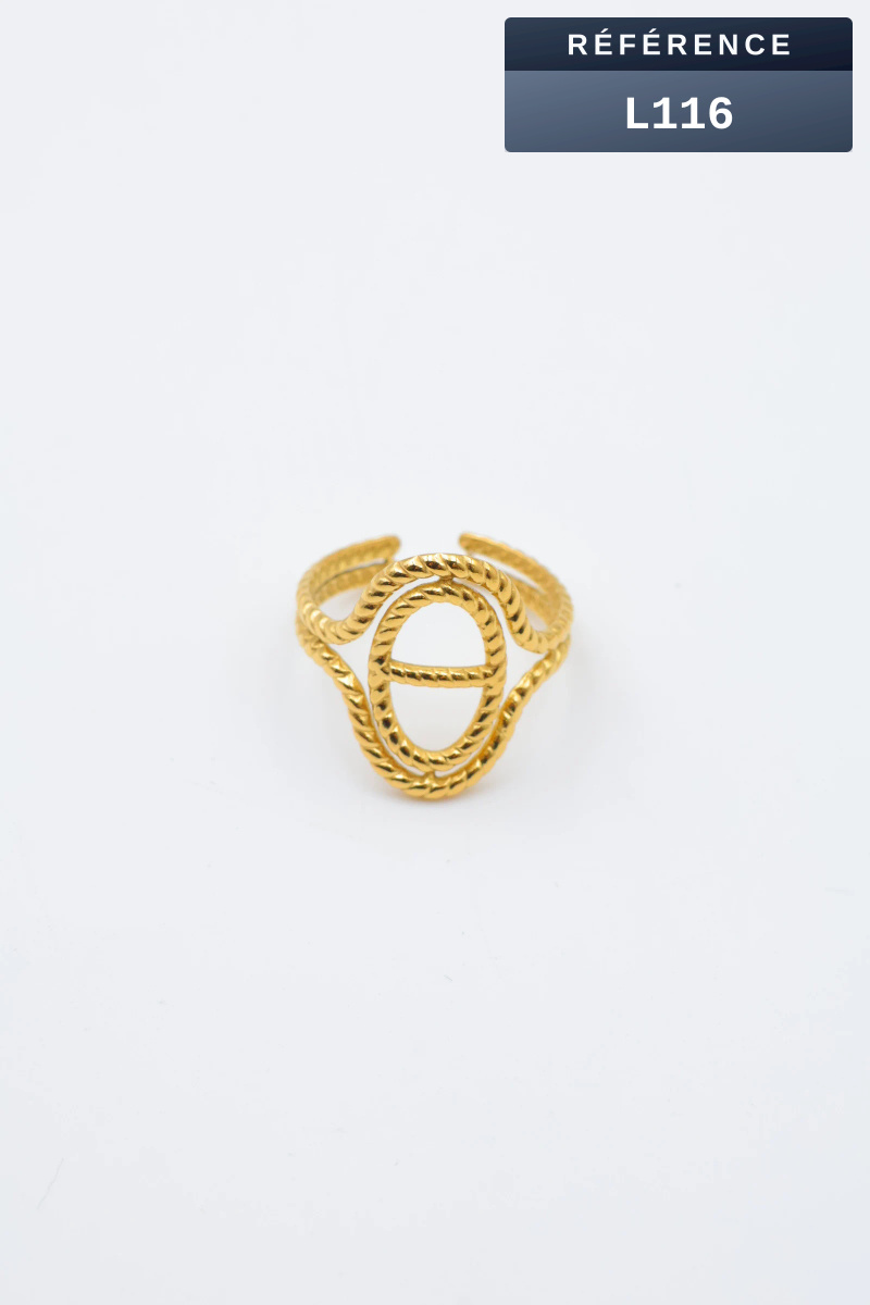 Grossiste Beli & Jolie - Bague en acier inoxydable ajustable