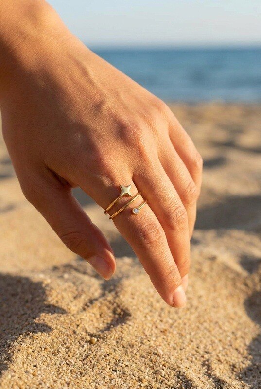 Mayorista Beli & Jolie - Anillo de acero inoxidable ajustable