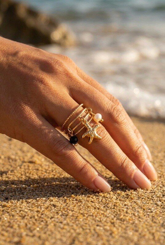 Wholesaler Beli & Jolie - Adjustable stainless steel ring
