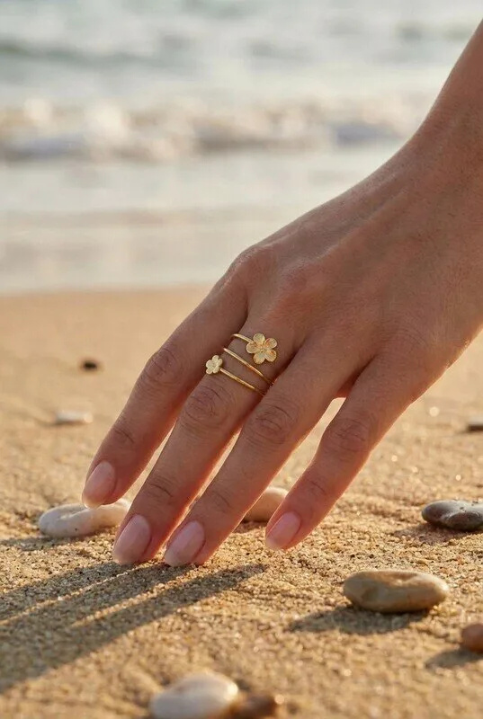 Mayorista Beli & Jolie - Anillo ajustable de acero inoxidable
