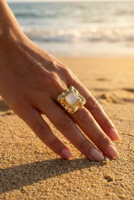 Mayorista Beli & Jolie - Anillo ajustable de acero inoxidable