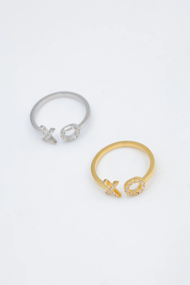 Grossiste Beli & Jolie - Bague en acier inoxydable ajustable