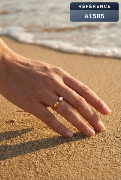 Grossiste Beli & Jolie - Bague en acier inoxydable ajustable