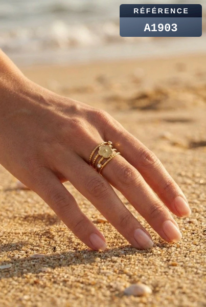 Grossiste Beli & Jolie - Bague en acier inoxydable ajustable