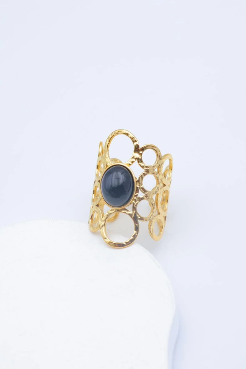 Wholesaler Beli & Jolie - Adjustable stainless steel ring