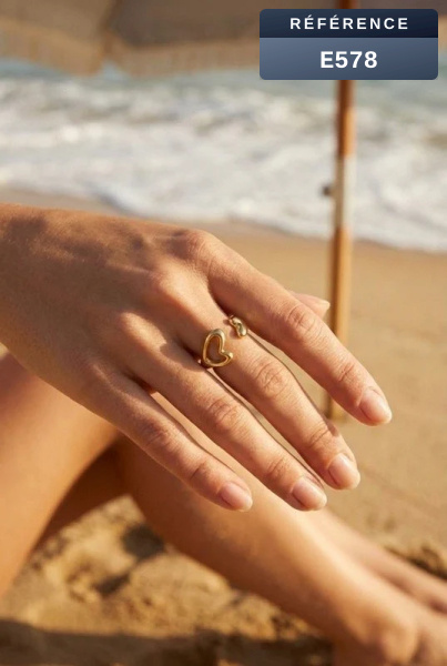 Grossiste Beli & Jolie - Bague en acier inoxydable ajustable