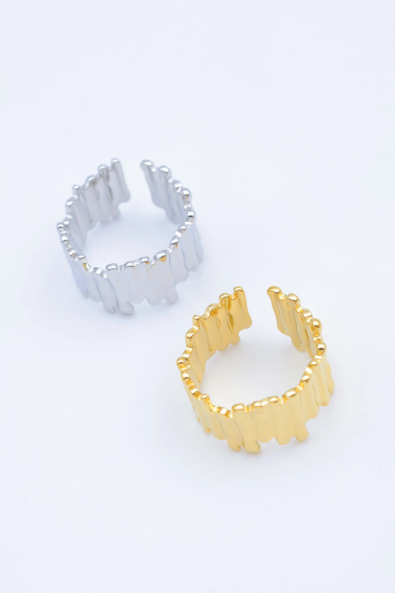 Grossiste Beli & Jolie - Bague en acier inoxydable ajustable