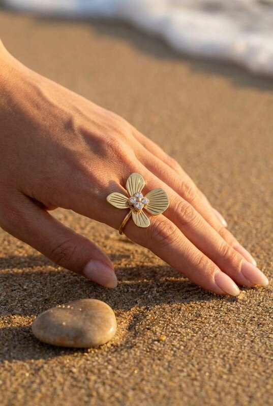 Wholesaler Beli & Jolie - Adjustable stainless steel ring