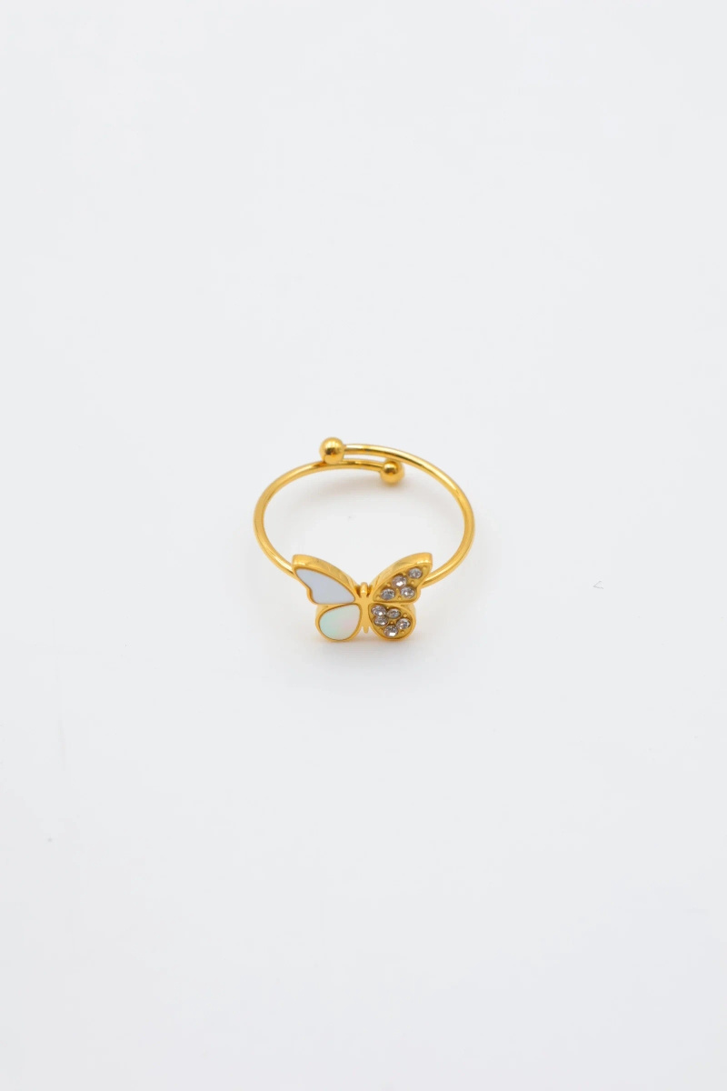 Mayorista Beli & Jolie - Anillo ajustable de acero inoxidable