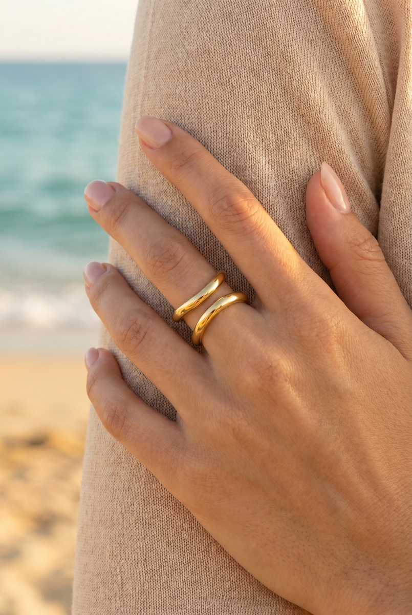 Grossiste Beli & Jolie - Bague en acier inoxydable