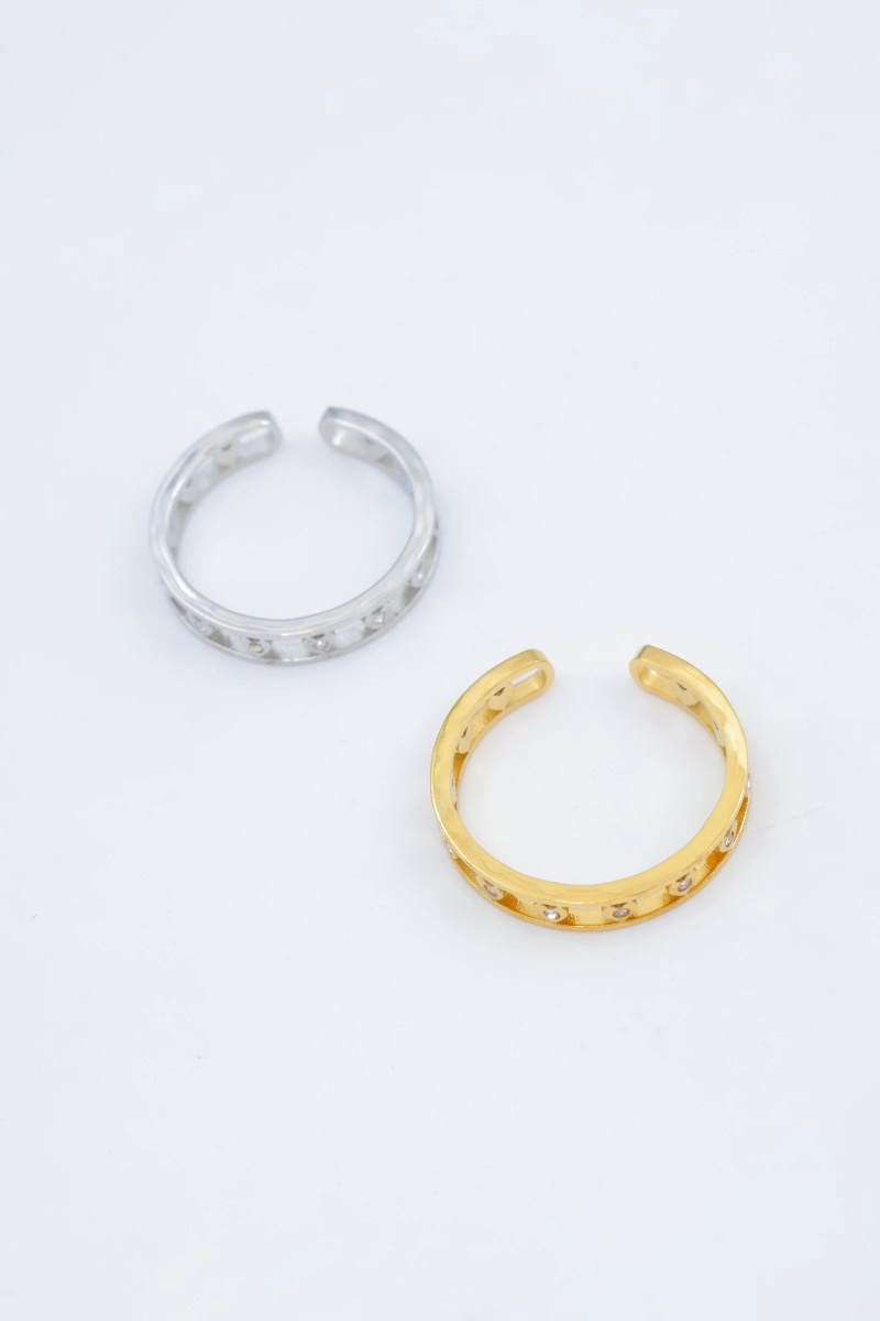Mayorista Beli & Jolie - Anillo ajustable de acero inoxidable