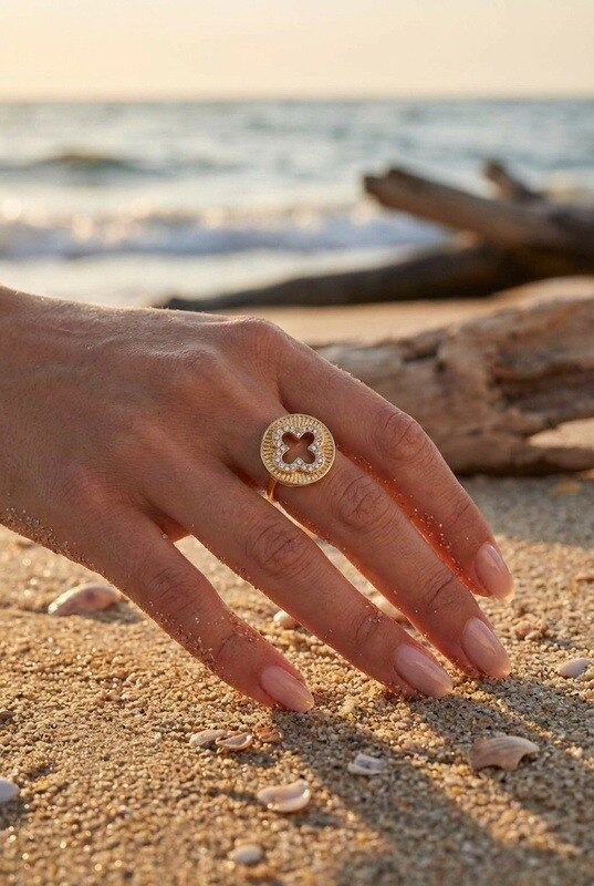 Mayorista Beli & Jolie - Anillo de acero inoxidable ajustable