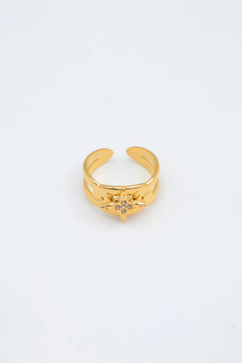 Wholesaler Beli & Jolie - Adjustable stainless steel ring