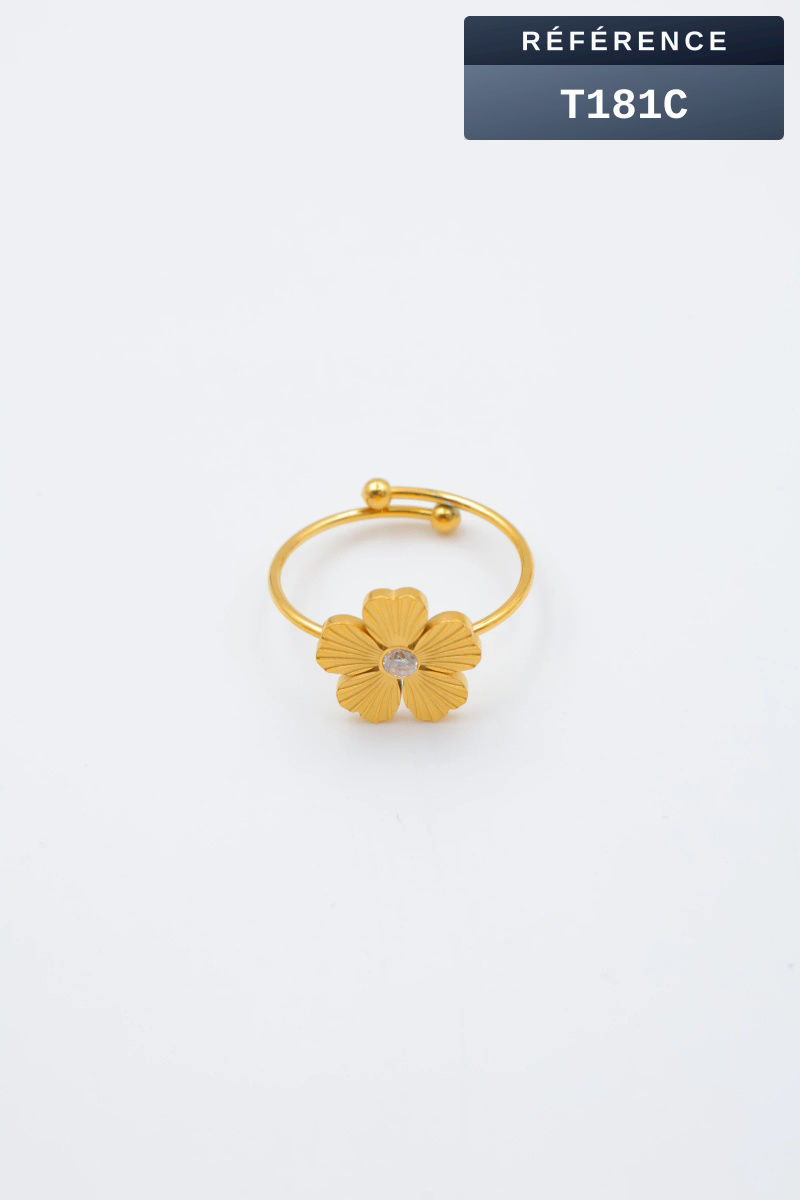 Grossiste Beli & Jolie - Bague en acier inoxydable ajustable