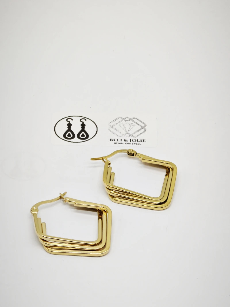 Grossiste Beli & Jolie - Boucles d'oreilles en acier inoxydable