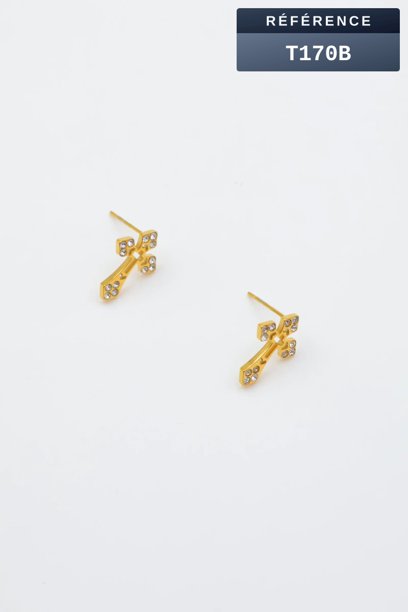 Grossiste Beli & Jolie - Boucles d'oreilles en acier inoxydable