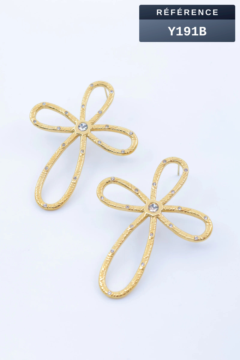 Grossiste Beli & Jolie - Boucles d'oreilles en acier inoxydable