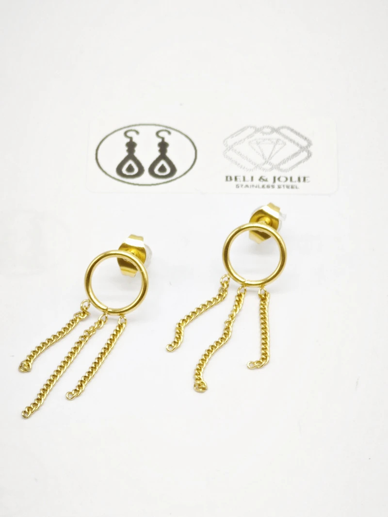 Grossiste Beli & Jolie - Boucles d'oreilles en acier inoxydable
