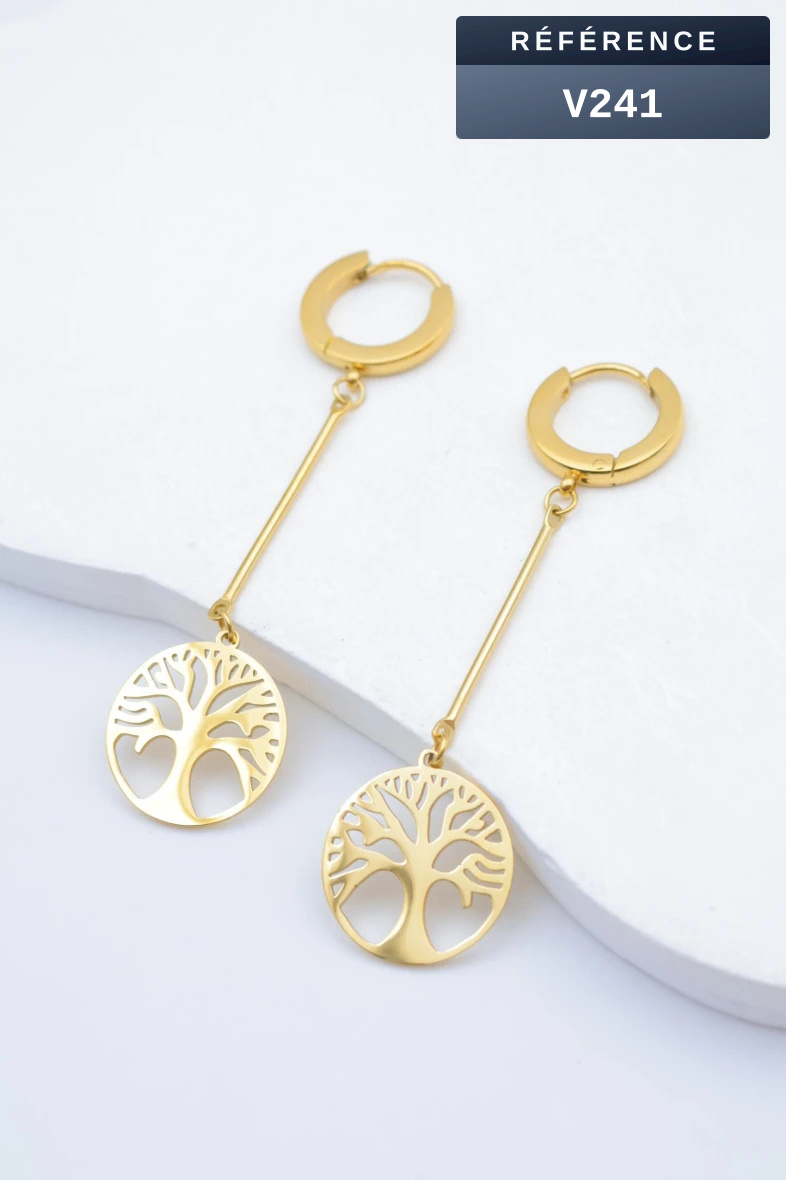Grossiste Beli & Jolie - Boucles d'oreilles en acier inoxydable