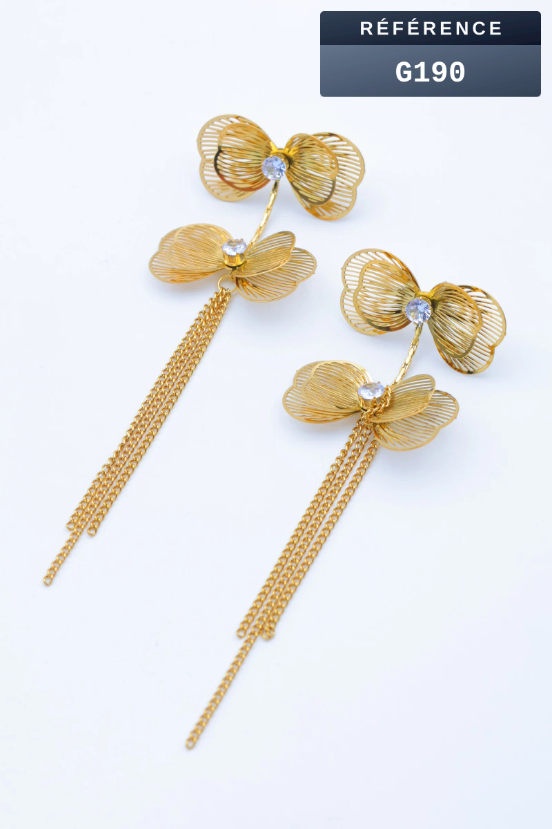 Grossiste Beli & Jolie - Boucles d'oreilles en acier inoxydable