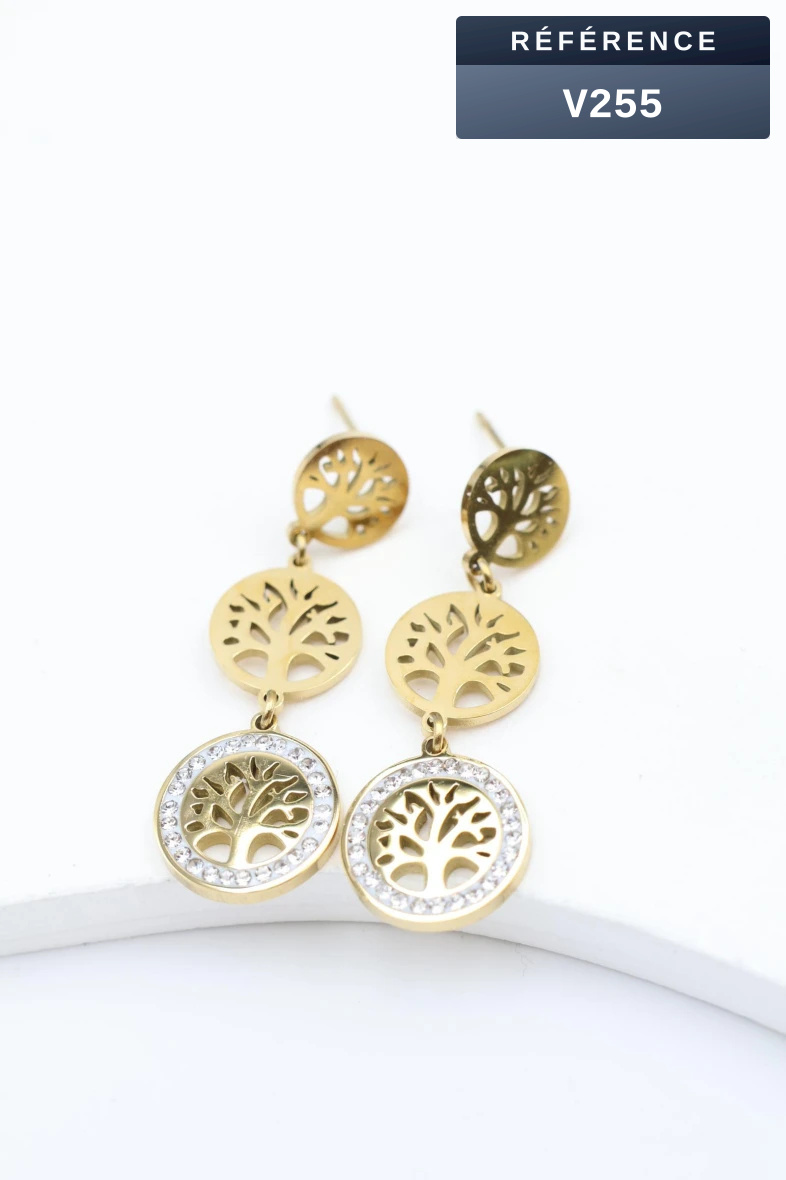 Grossiste Beli & Jolie - Boucles d'oreilles en acier inoxydable