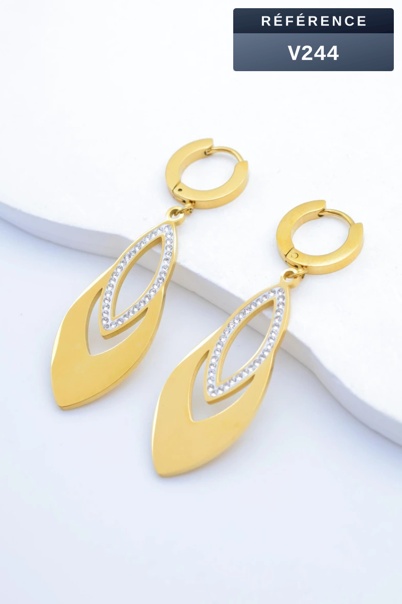 Grossiste Beli & Jolie - Boucles d'oreilles en acier inoxydable