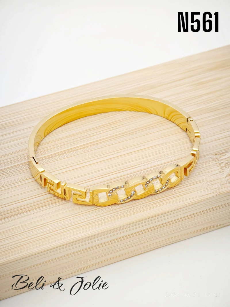Grossiste Beli & Jolie - Bracelet jonc en acier inoxydable