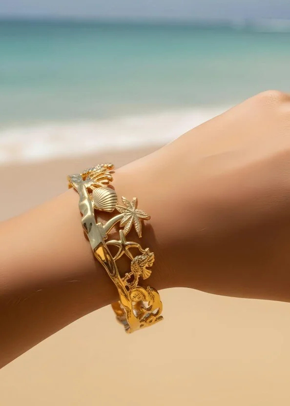 Mayorista Beli & Jolie - Brazalete rígido de acero inoxidable