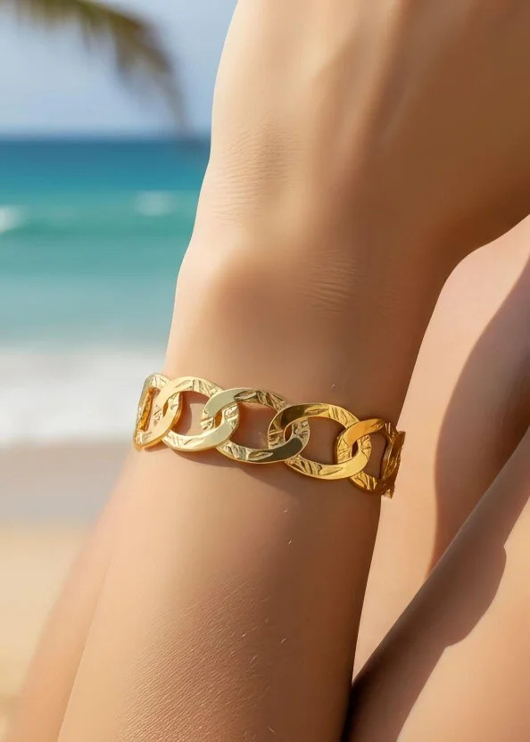 Mayorista Beli & Jolie - Brazalete rígido de acero inoxidable