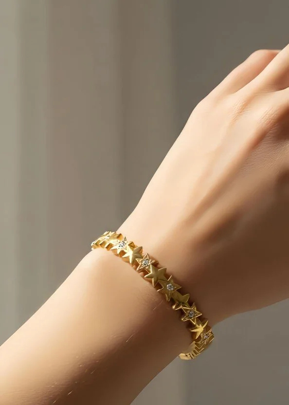 Mayorista Beli & Jolie - Brazalete rígido de acero inoxidable