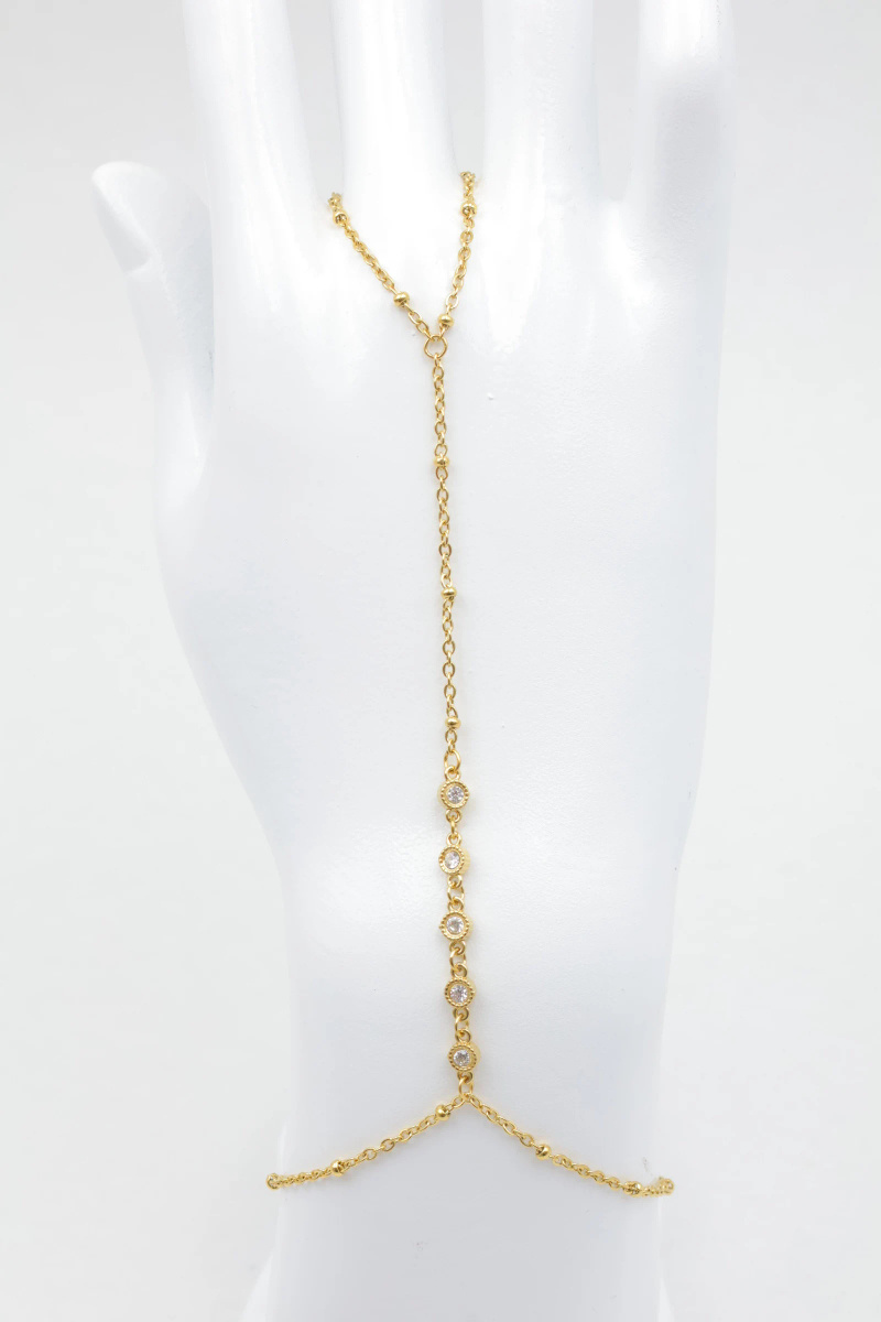 Grossiste Beli & Jolie - Bracelet de main en acier inoxydable