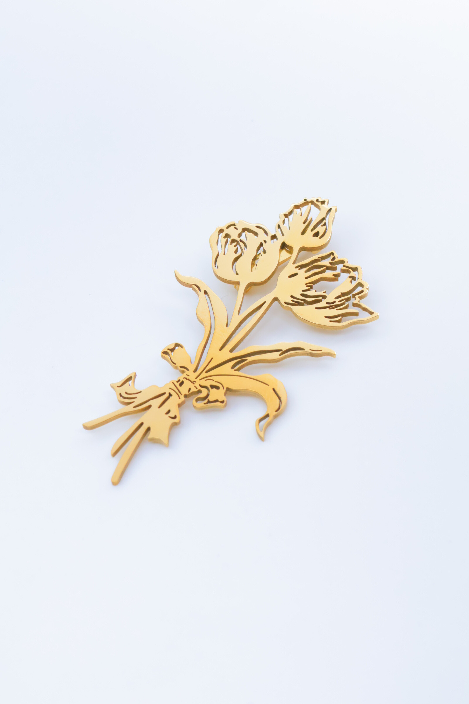 Wholesaler Beli & Jolie - Stainless steel flower bouquet brooch