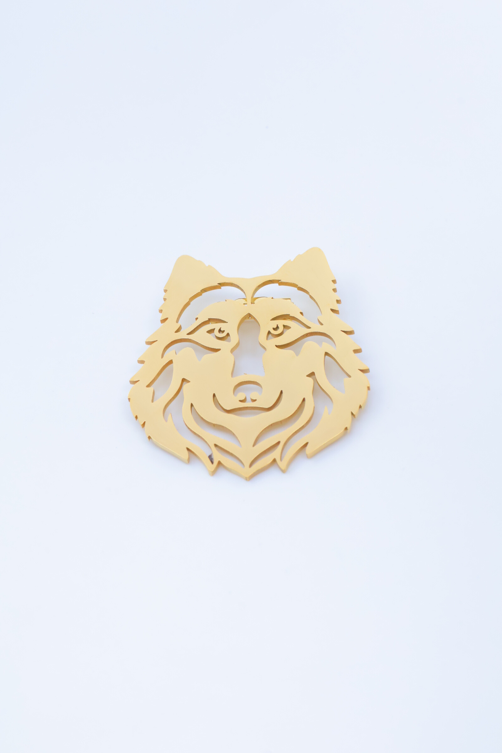 Wholesaler Beli & Jolie - Stainless steel wolf head brooch