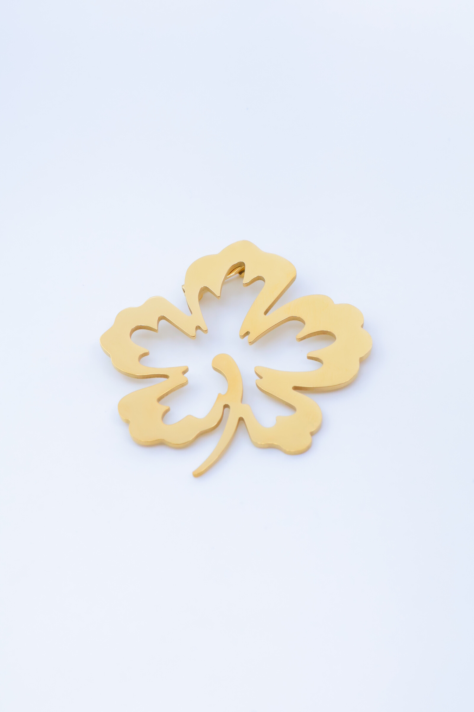 Wholesaler Beli & Jolie - Stainless steel clover brooch