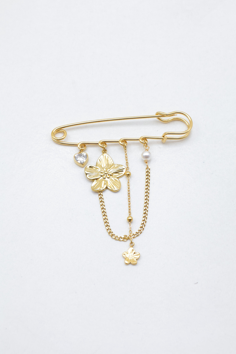 Grossiste Beli & Jolie - Broche en acier inoxydable