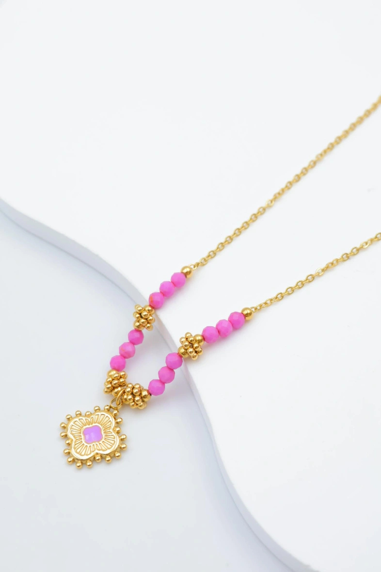 Grossiste Beli & Jolie - Collier avec pendentif en forme de fleur