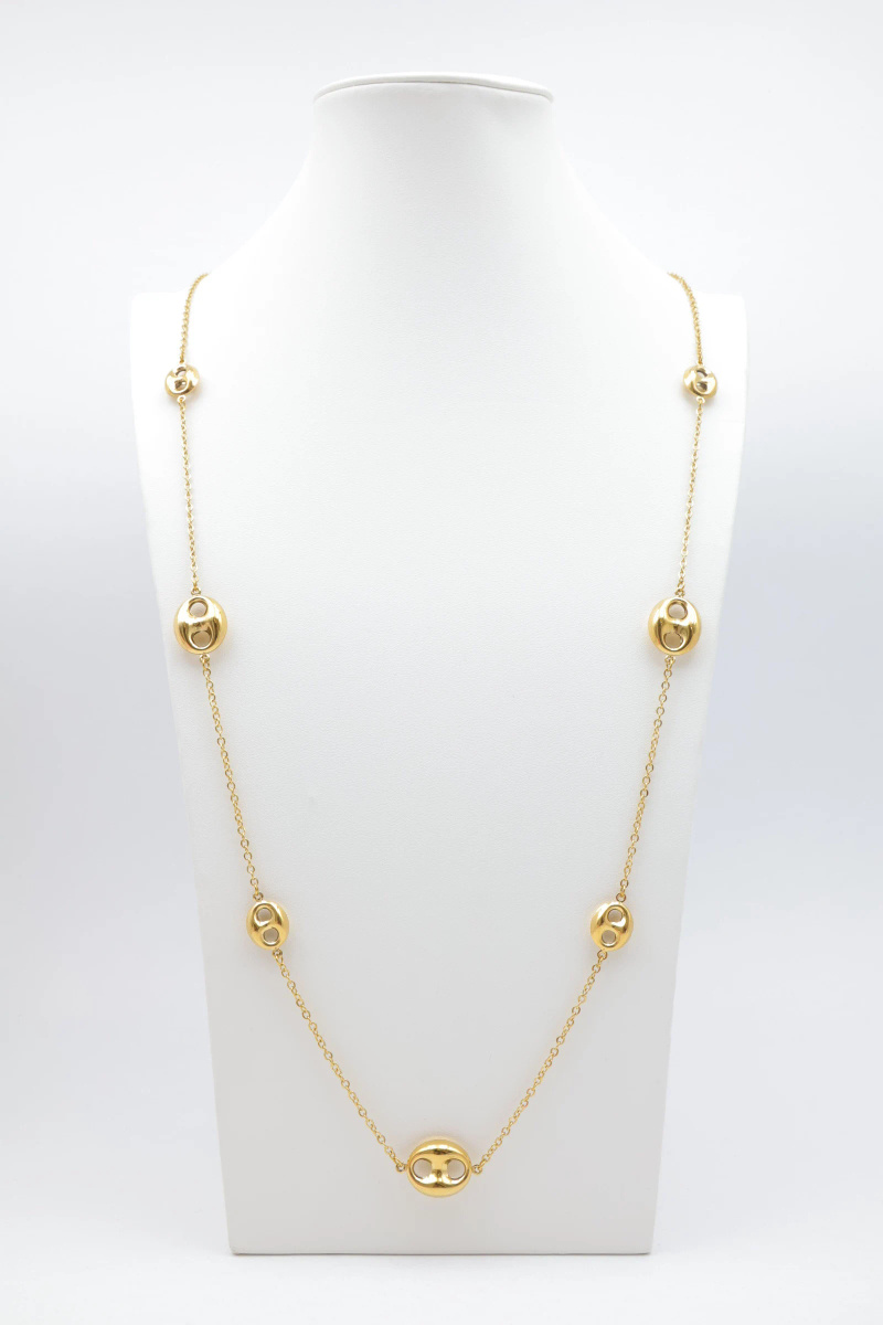 Mayorista Beli & Jolie - Collar largo de acero inoxidable