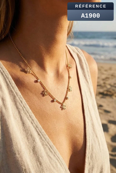 Grossiste Beli & Jolie - Collier en acier inoxydable