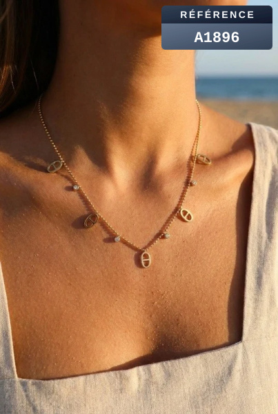 Grossiste Beli & Jolie - Collier en acier inoxydable