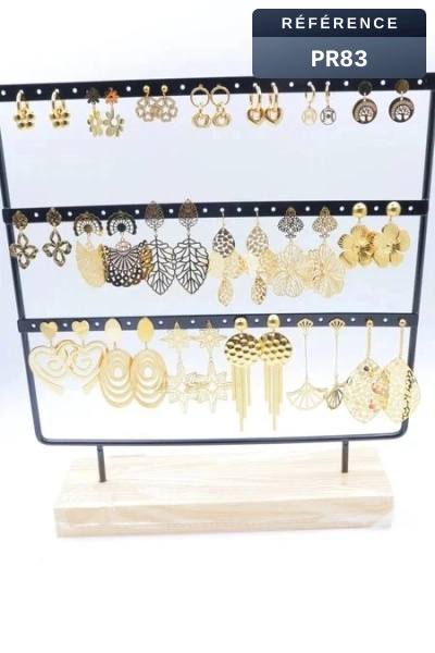 Wholesaler Beli & Jolie - Display with 15 pairs of earrings