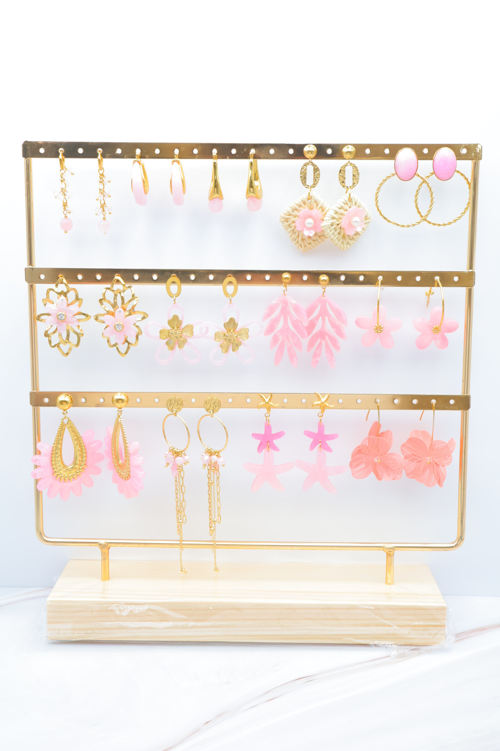 Grossista Beli & Jolie - Set di 13 paia di orecchini con espositore